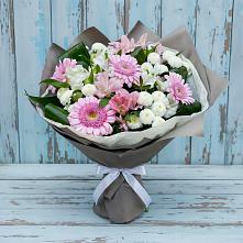 Букет цветов из:  Герберы, Альстромерии и Хризантемы в Южном