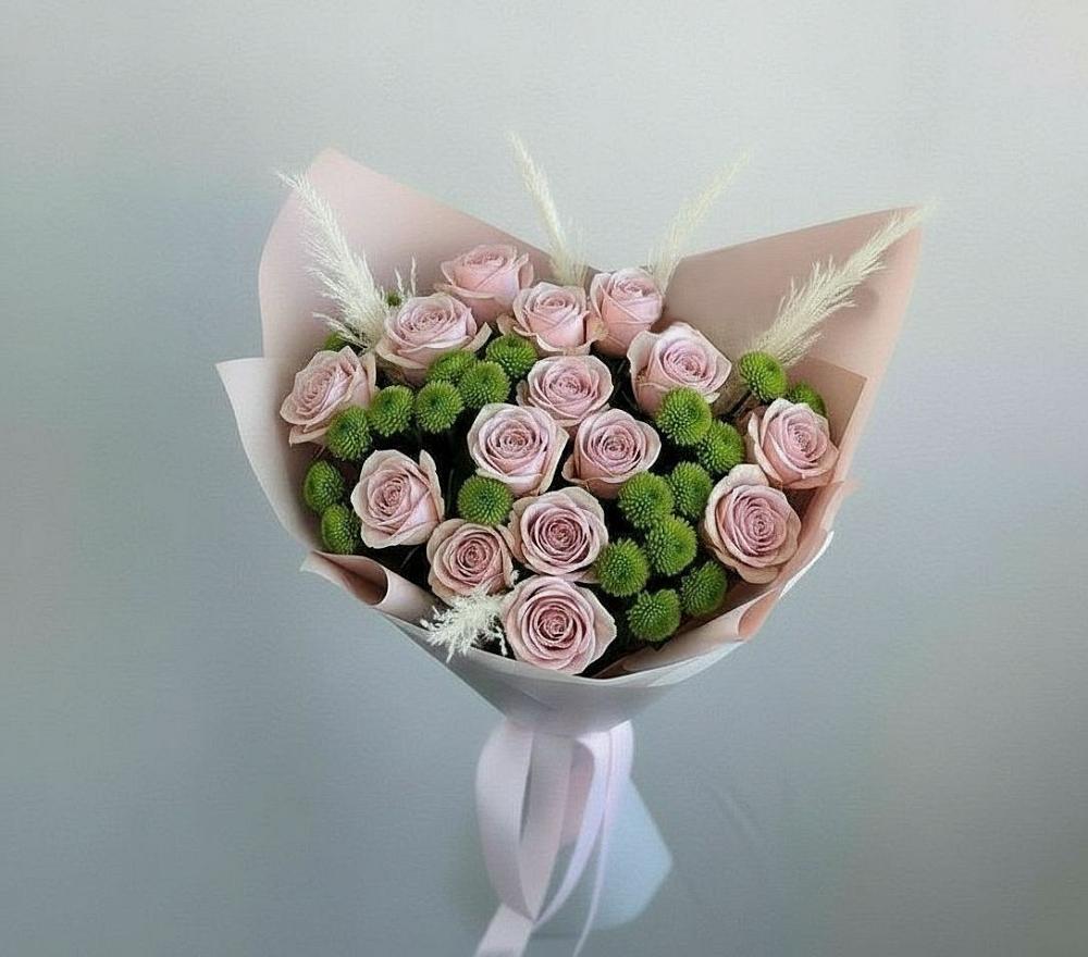 Букет цветов из: Розы и Хризантемы в Южном