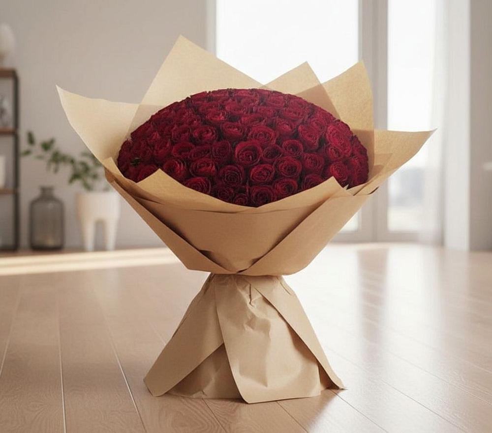 Букет 101 Красная роза в Южном
