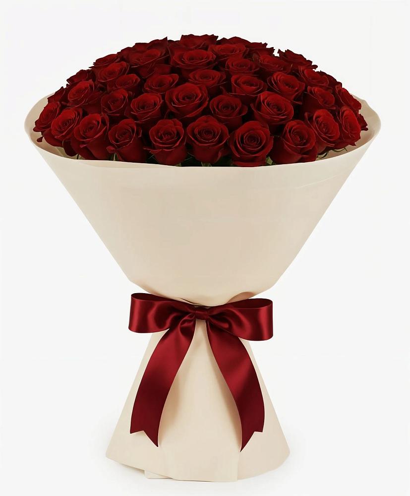 Букет 101 Бордовая роза Блэк Бакарра в Южном