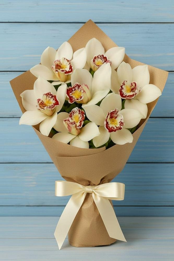 Букет цветов из: Орхидеи и Розы в Южном